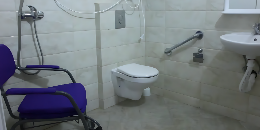 Toilette pour personnes en situation de handicap adapté